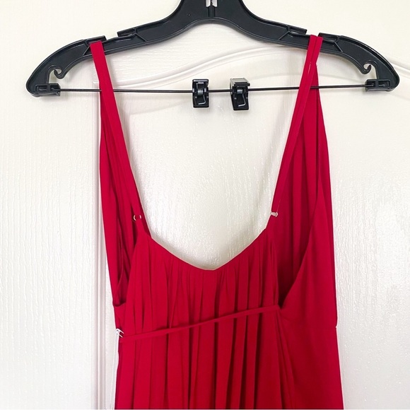 Reformation Dress Callalily Wrap Backless Slit Maxi Red Lipstick 2 NWT - Picture 7 of 12